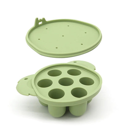 2PCS Baby Ice Cream Pops Silicone Mold Ice Cream Maker Cartoon Animal Shapes Molds Baby Fruit Feeding Pacifier Teether Toy