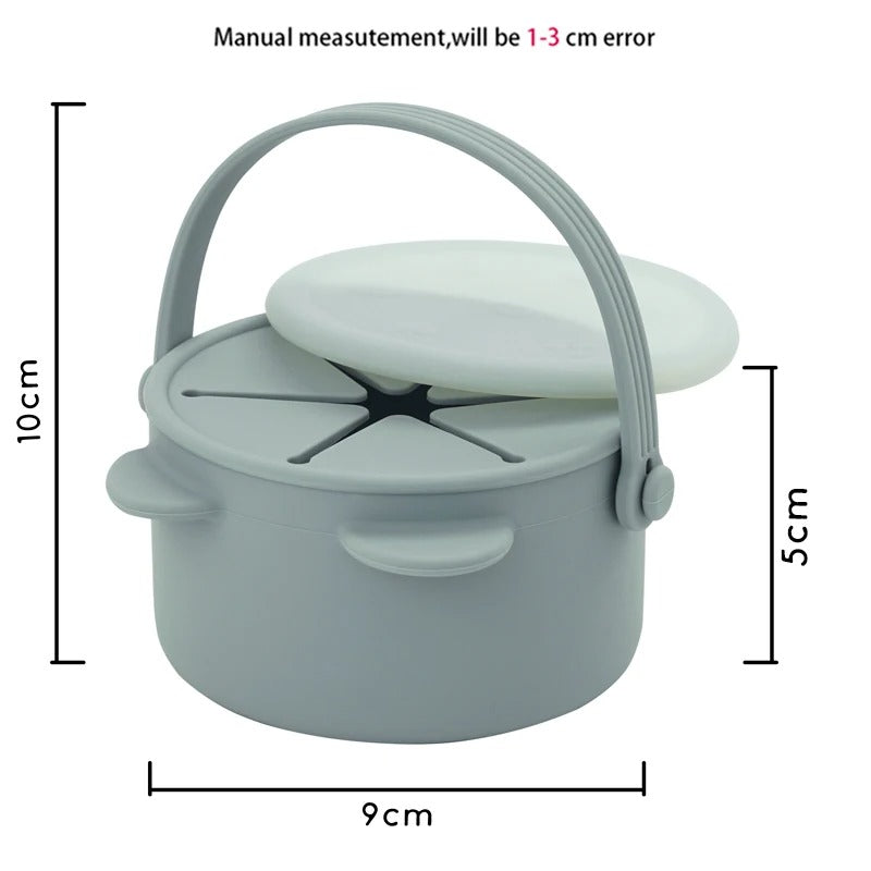 Cartoon Animal Infant Learning Feeding Cup Portable Solid Food Storage Box Snack Storage Container With Silicone Lid Baby Stuff