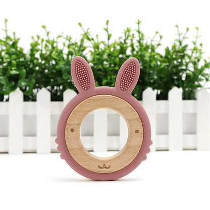 Cartoon Rabbit Teething Infant Chewing Toy Silicone Baby Teethers Nursing Gift For Kids Accessories Toy Baby Stuff
