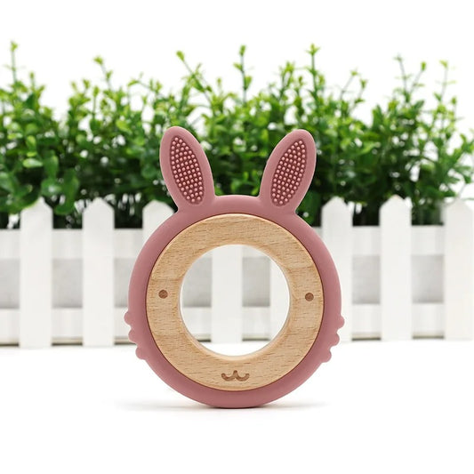 Cartoon Rabbit Teething Infant Chewing Toy Silicone Baby Teethers Nursing Gift For Kids Accessories Toy Baby Stuff