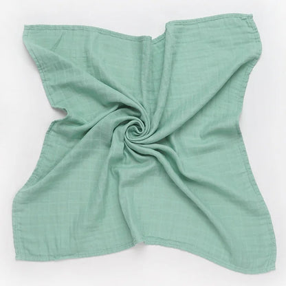 Muslin 70%Bamboo 30%Cotton Baby Blanket Baby Bed Soft Swaddle Newborn Pure Color Feeding Bibs Bandana Burp Cloth Towel Scarf