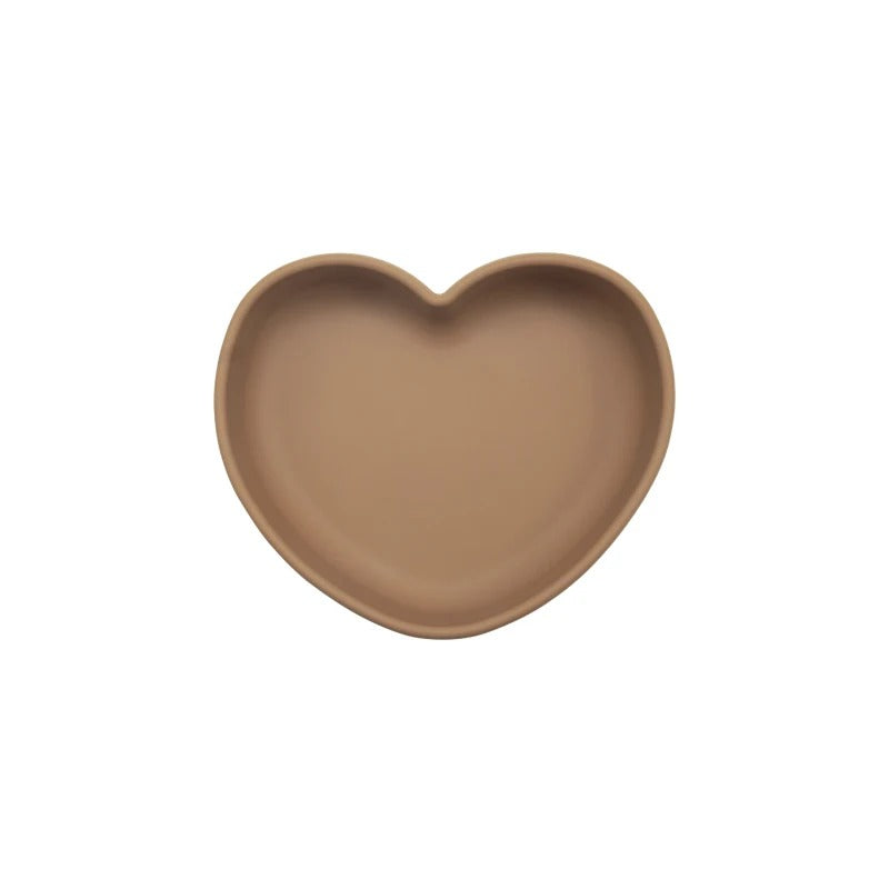 High Quality Silicone Feeding Solid Food Plates Dining Appliance Heart-Shaped Bowl With Suction Cup Children's Tableware