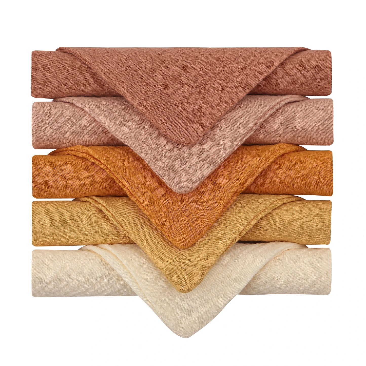 5PCS Multicolor Baby Handkerchief Soft Saliva Towel Absorbent Baby Burp Cloth Kids Wipe Cloth Newborn Feeding Face Bibs Products