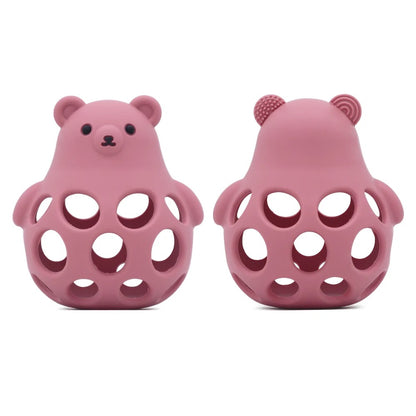 1Pcs Silicone Baby Teether Toys Cartoon Animal Shape Teethers Ring Sensory Toys For Toddlers BPA Free Chewing Toy Accessories