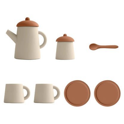 Miniature Cups Set Pretend Play Toys For Girls Boy Soft Silicone Feeding Cup Early Education Toys Miniature Items Tableware