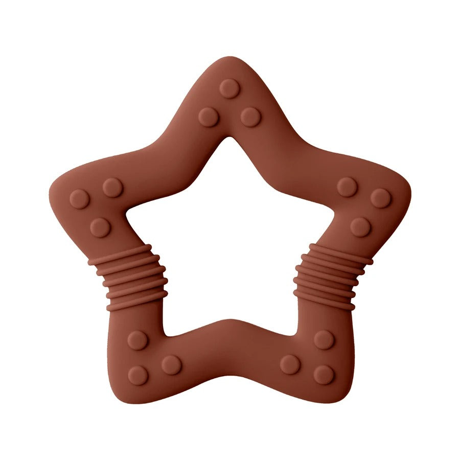 1PCS Silicone Baby Teether Toy BPA Free Cartoon Star Molar For Newborn Teether Chewing Toys Teething Ring Baby Accessories