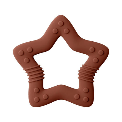 1PCS Silicone Baby Teether Toy BPA Free Cartoon Star Molar For Newborn Teether Chewing Toys Teething Ring Baby Accessories