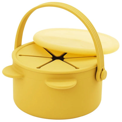 Cartoon Animal Infant Learning Feeding Cup Portable Solid Food Storage Box Snack Storage Container With Silicone Lid Baby Stuff