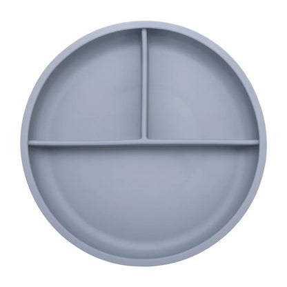Cute Pure Color Weaning Children's Tableware Feeding Suction Plate Training Bowl Dining Appliance Food Grade Baby Accessories