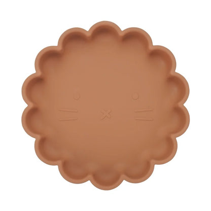 Hot Sale BPA Free Children's Tableware Oval Lace Cute Food Plates Waterproof Bowl Plates Solid Color Spoon Fork Set Baby Stuff
