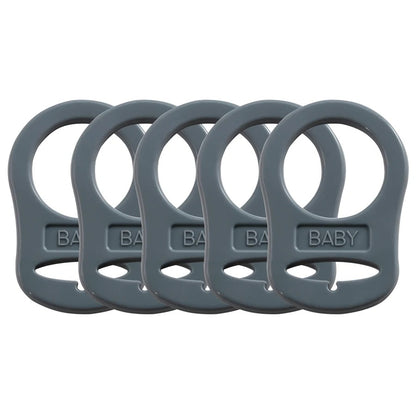 5PCS Soft Silicone Baby Dummy Pacifier Holder Clip Adapter Button Baby Mam Ring Newborn Nipple Teether Toys Baby Accessories