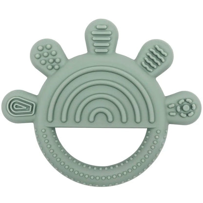 1pc Silicone Teether Toy BPA Free 0-12 Baby Toys Teething Ring Sensory Toys For Kids Chewing Teething Soothing Toys Accessories