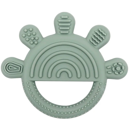 1pc Silicone Teether Toy BPA Free 0-12 Baby Toys Teething Ring Sensory Toys For Kids Chewing Teething Soothing Toys Accessories