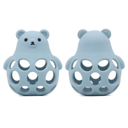 1Pcs Silicone Baby Teether Toys Cartoon Animal Shape Teethers Ring Sensory Toys For Toddlers BPA Free Chewing Toy Accessories