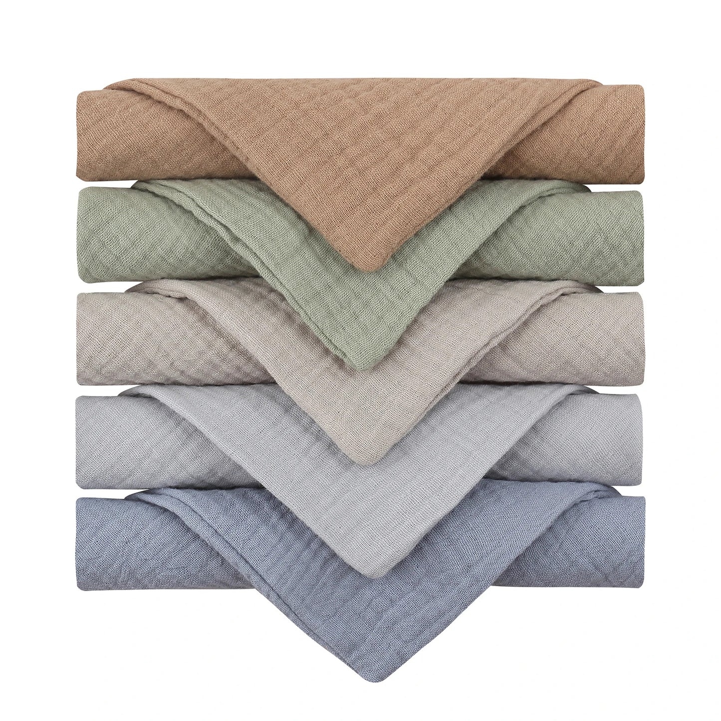 5PCS Multicolor Baby Handkerchief Soft Saliva Towel Absorbent Baby Burp Cloth Kids Wipe Cloth Newborn Feeding Face Bibs Products