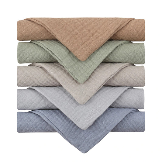 5PCS Multicolor Baby Handkerchief Soft Saliva Towel Absorbent Baby Burp Cloth Kids Wipe Cloth Newborn Feeding Face Bibs Products