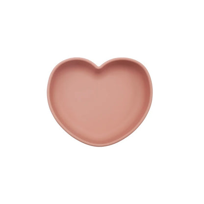 High Quality Silicone Feeding Solid Food Plates Dining Appliance Heart-Shaped Bowl With Suction Cup Children's Tableware