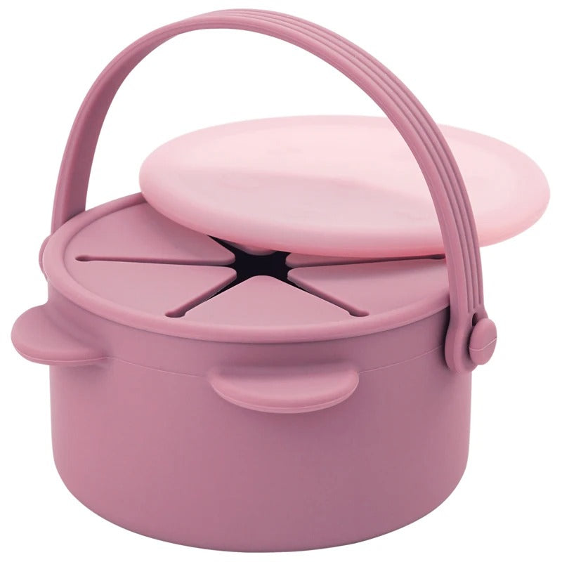 Cartoon Animal Infant Learning Feeding Cup Portable Solid Food Storage Box Snack Storage Container With Silicone Lid Baby Stuff