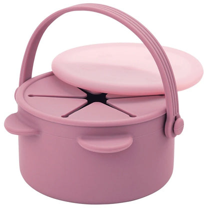 Cartoon Animal Infant Learning Feeding Cup Portable Solid Food Storage Box Snack Storage Container With Silicone Lid Baby Stuff