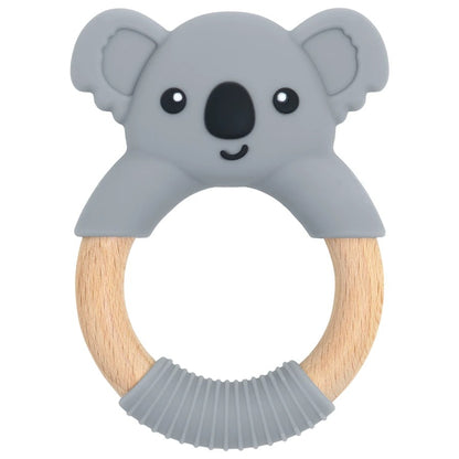 1PC BPA Free Koala Wood Ring Kids Teething Rodent Infant Baby Teether Toys Baby Gym Mobile Rattles Newborn Educational Toys