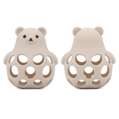 1Pcs Silicone Baby Teether Toys Cartoon Animal Shape Teethers Ring Sensory Toys For Toddlers BPA Free Chewing Toy Accessories
