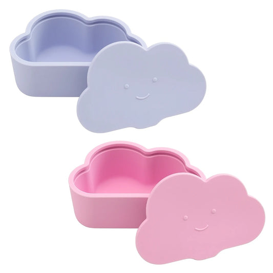 1PCS BPA Free Kids Silicone Food Storage Box Cartoon Baby Snack Box Portable Snacks Container With Lid Children's Tableware