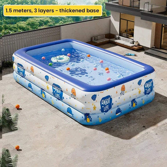 Swimming Pool Inflatable 1.5/1.8/2.1/2.6/3 Meters Indoor Outdoor Household Portable Inflatable Swimming Pool Children Water Toys