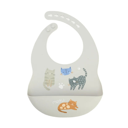1PCS Silicone Baby Bib Waterproof Saliva Bibs Cartoon Newborn Soft Aprons Portable Baby Burp Scarf Baby Feeding Accessories